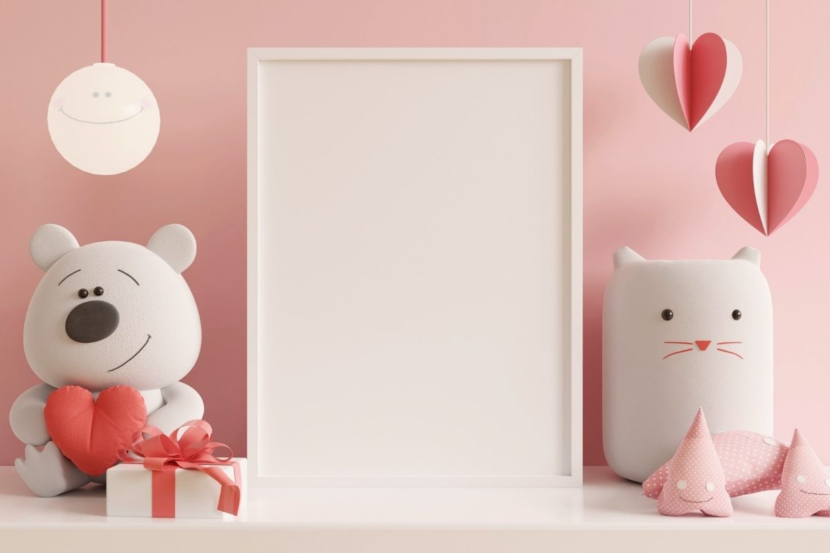 Decoration for kids room on Valentine's Day.