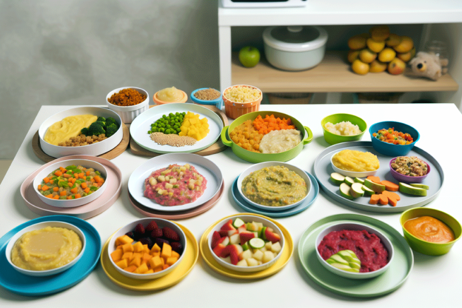 Homemade meal ideas for a 7-month-old baby.